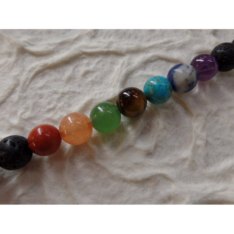 Collier 14 pierres chakras