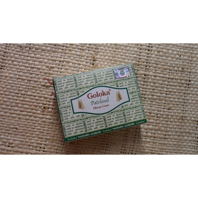 Cônes d'encens goloka patchouli