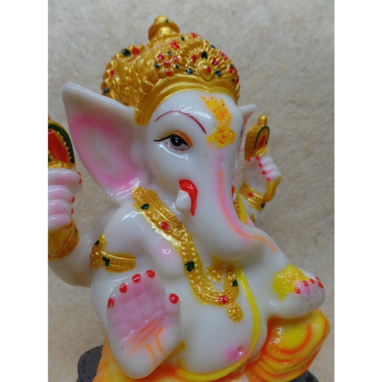 Ganesh abhayamudrâ pantalon jaune et orange