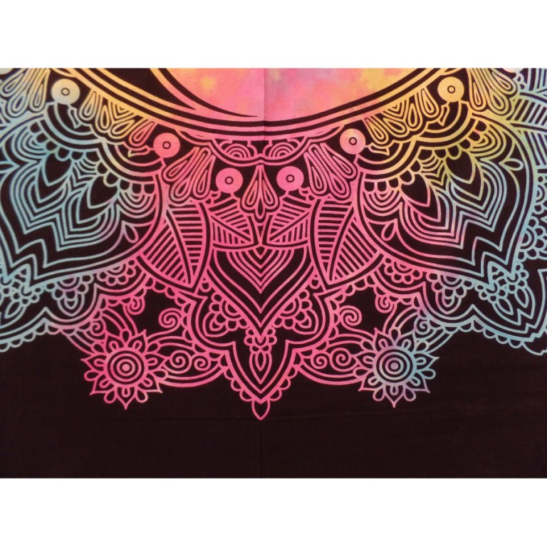 Tenture yin yang lace noir/color