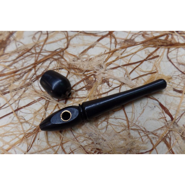 Pipe unie en bois noir