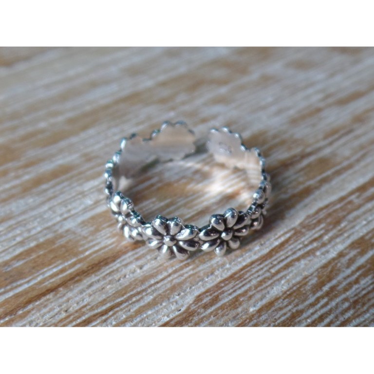 Bague de pied ronde de fleurs