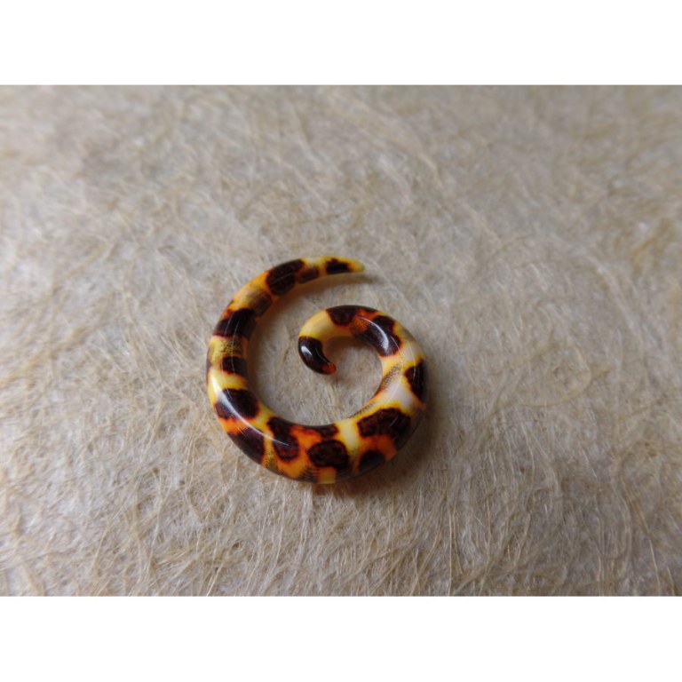 Elargisseur d'oreille spirale léopard
