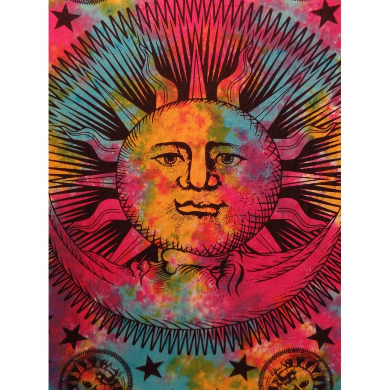 Tenture le soleil et la lune color