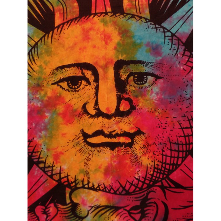 Tenture le soleil et la lune color