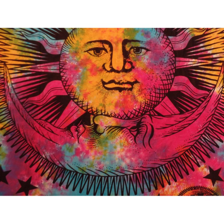 Tenture le soleil et la lune color