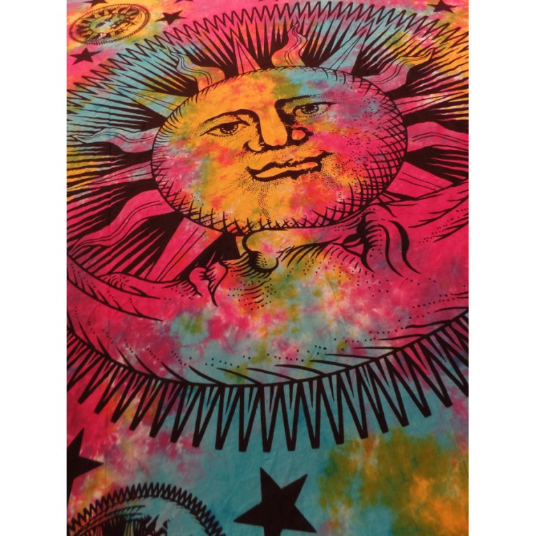 Tenture le soleil et la lune color