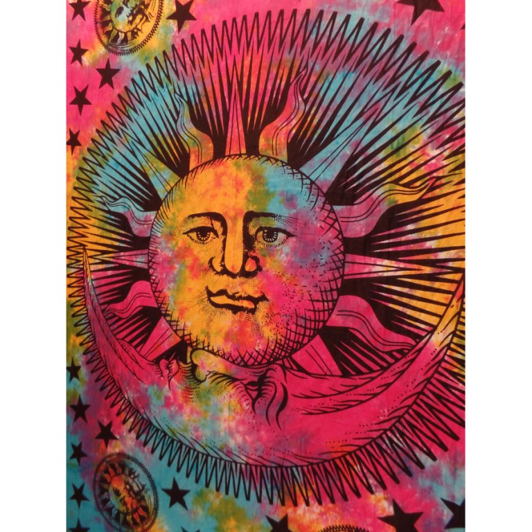 Tenture le soleil et la lune color