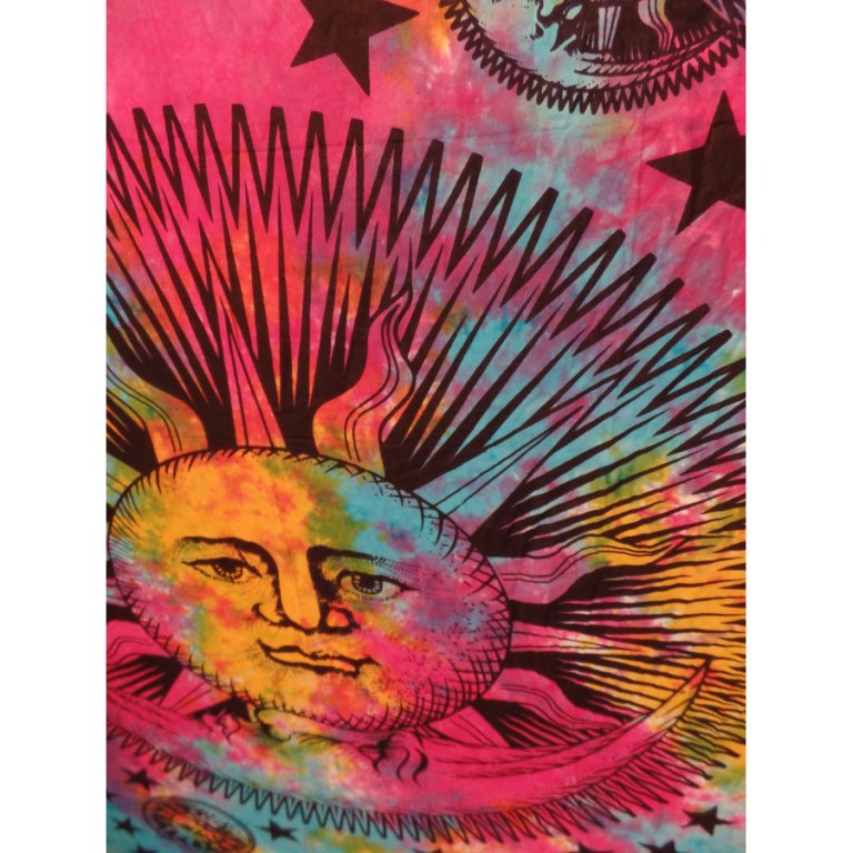 Tenture le soleil et la lune color