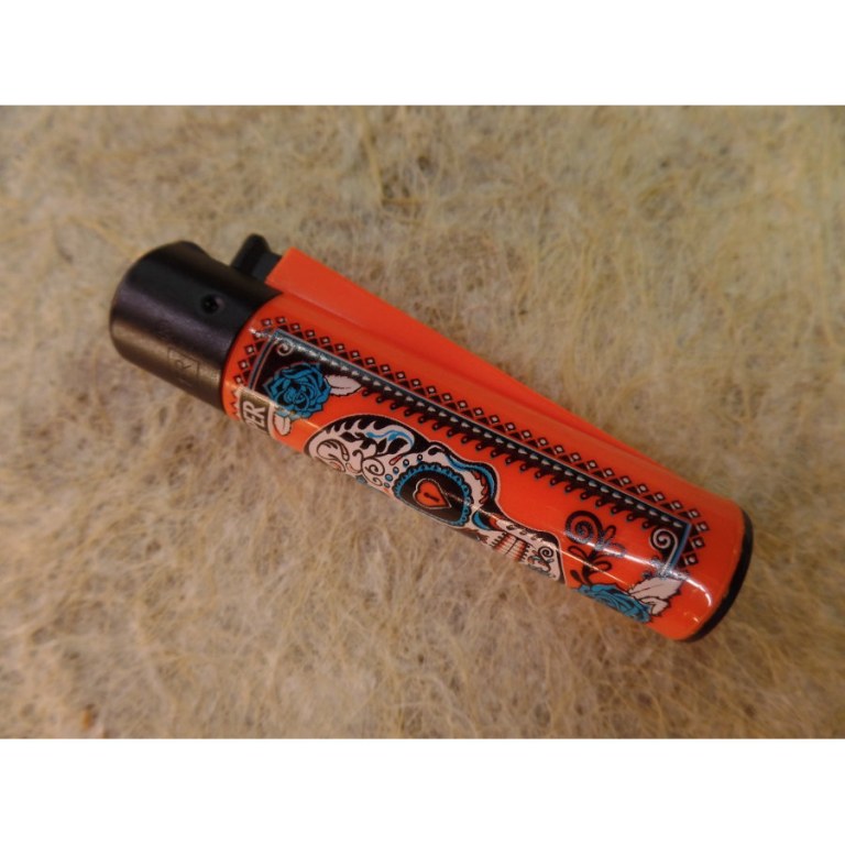 Briquet orange crâne 