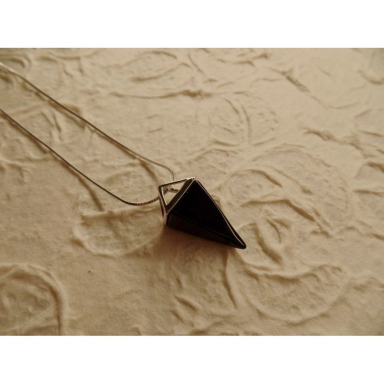 Pendule agate noire