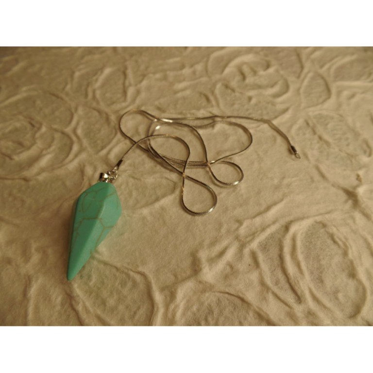 Pendule à facettes turquoise