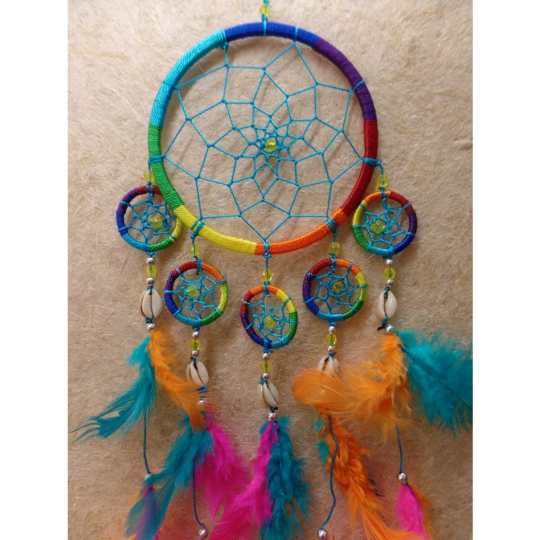 Dreamcatcher fil rainbow 5 mini cercles