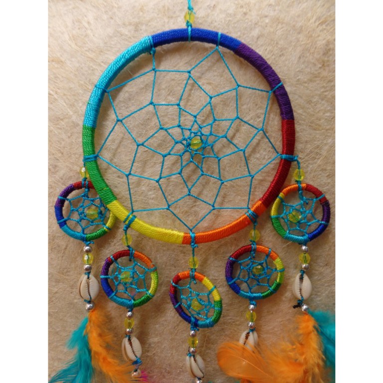 Dreamcatcher fil rainbow 5 mini cercles