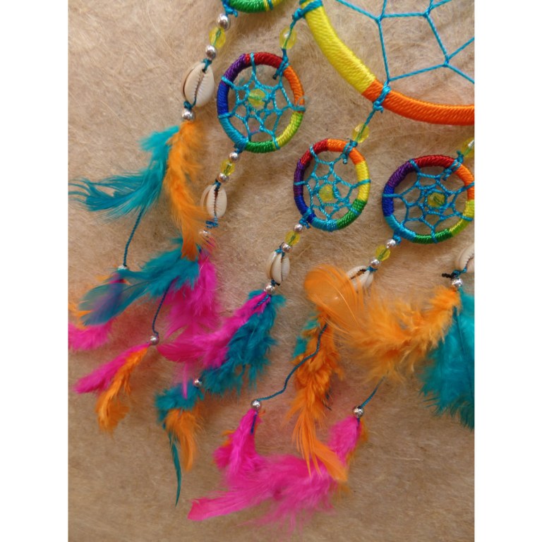 Dreamcatcher fil rainbow 5 mini cercles