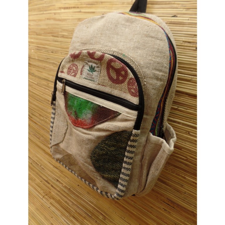 Sac à dos Hymalayan Hemp beige peace and love