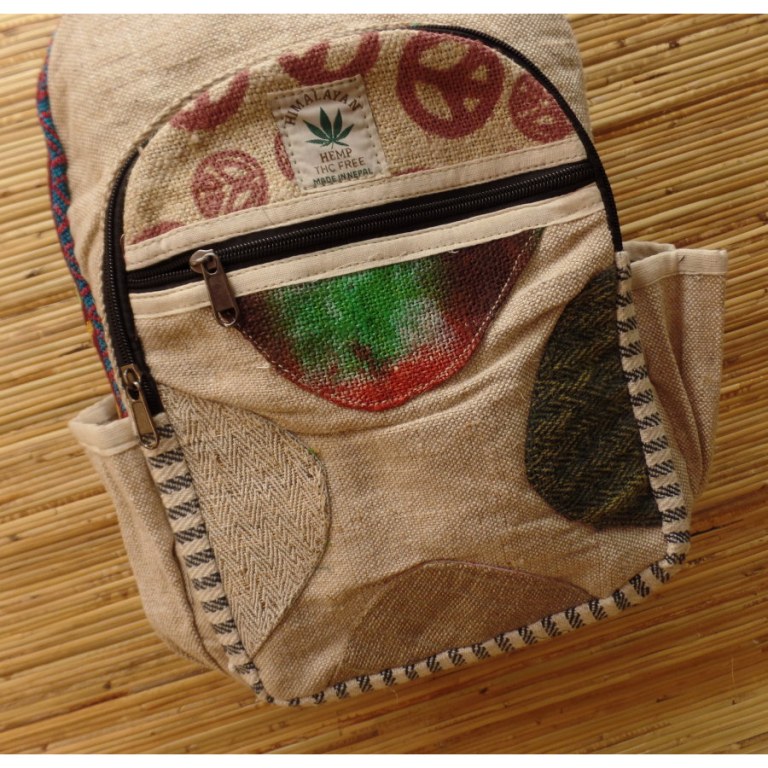 Sac à dos Hymalayan Hemp beige peace and love