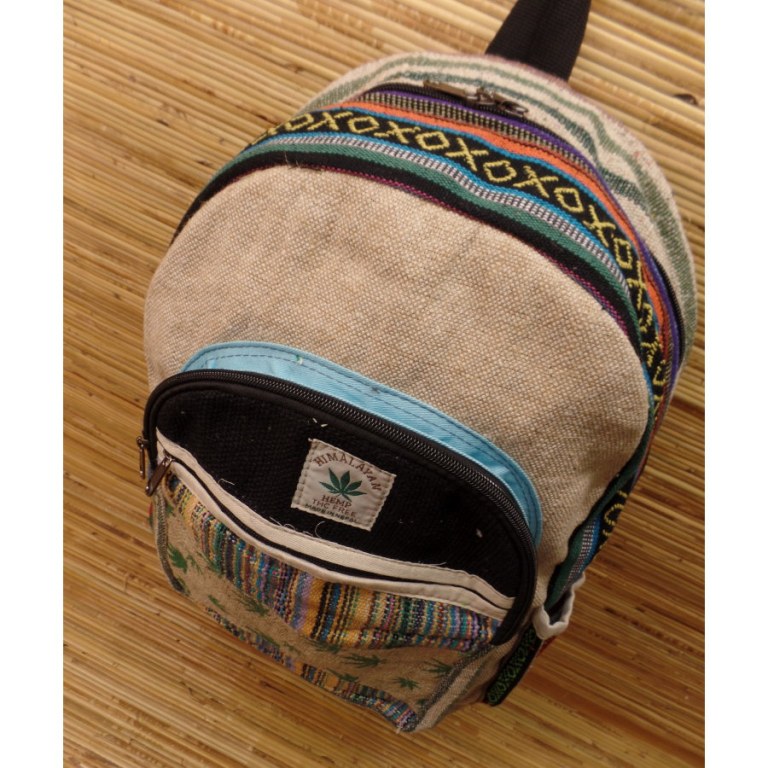 Sac à dos Hymalayan Hemp beige/bleu ciel weed