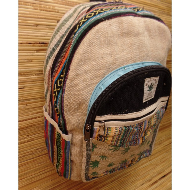Sac à dos Hymalayan Hemp beige/bleu ciel weed