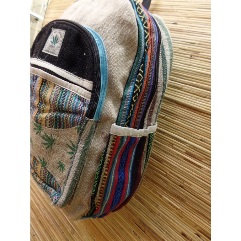Sac à dos Hymalayan Hemp beige/bleu ciel weed