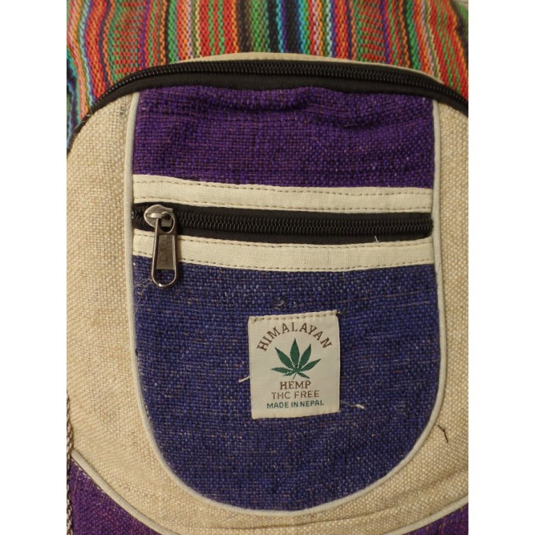 Sac à dos Hymalayan Hemp beige/bleu jean/violet