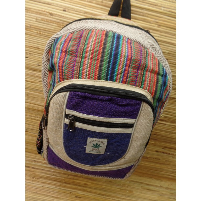 Sac à dos Hymalayan Hemp beige/bleu jean/violet