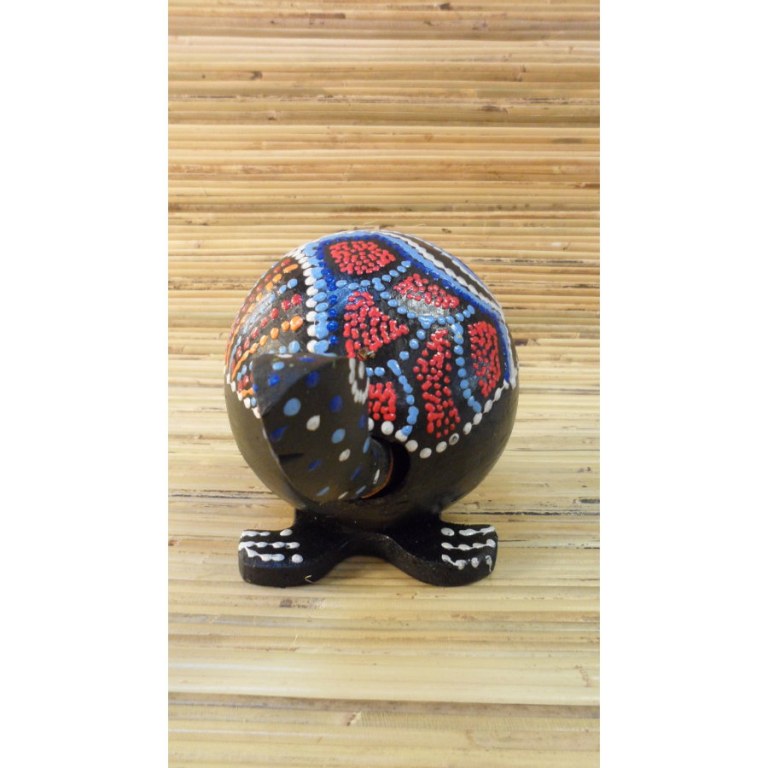 Tortue dot painting bleu