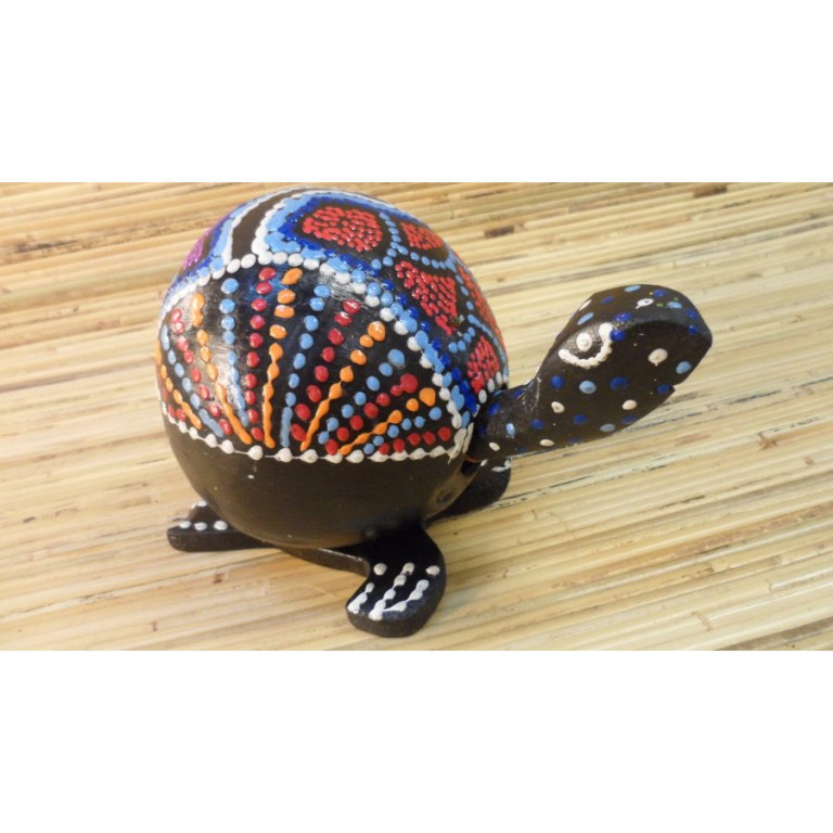 Tortue dot painting bleu