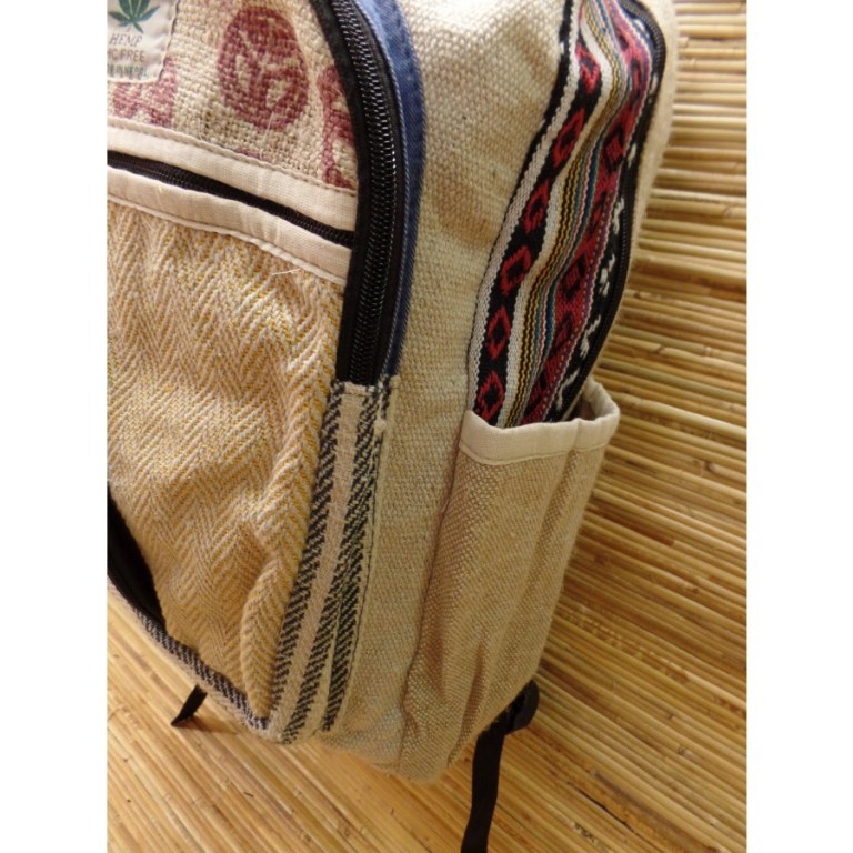 Sac à dos Hymalayan Hemp beige/jean weed peace & love