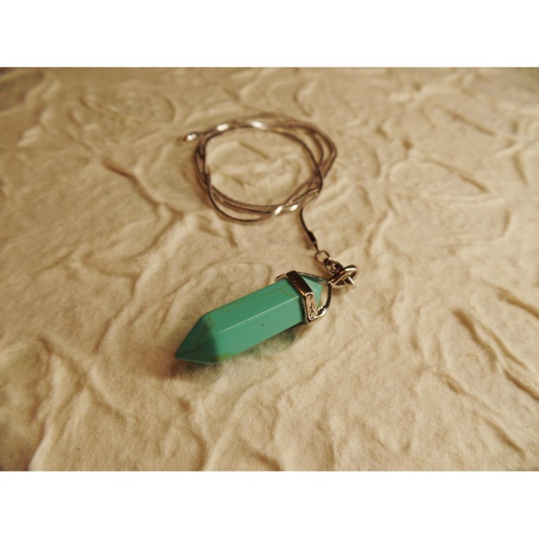 Pendule prisme turquoise 