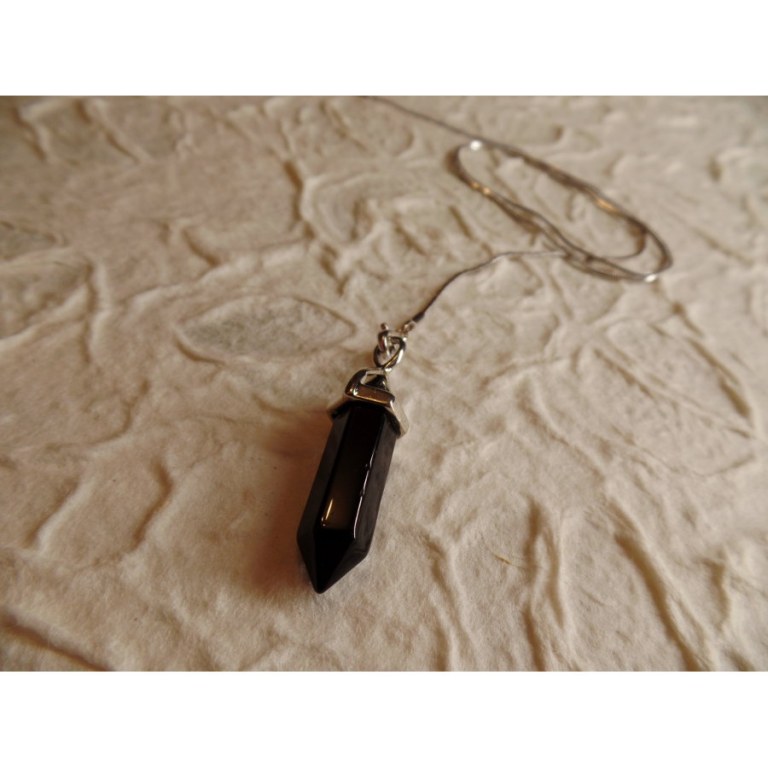 Pendule prisme agate noire