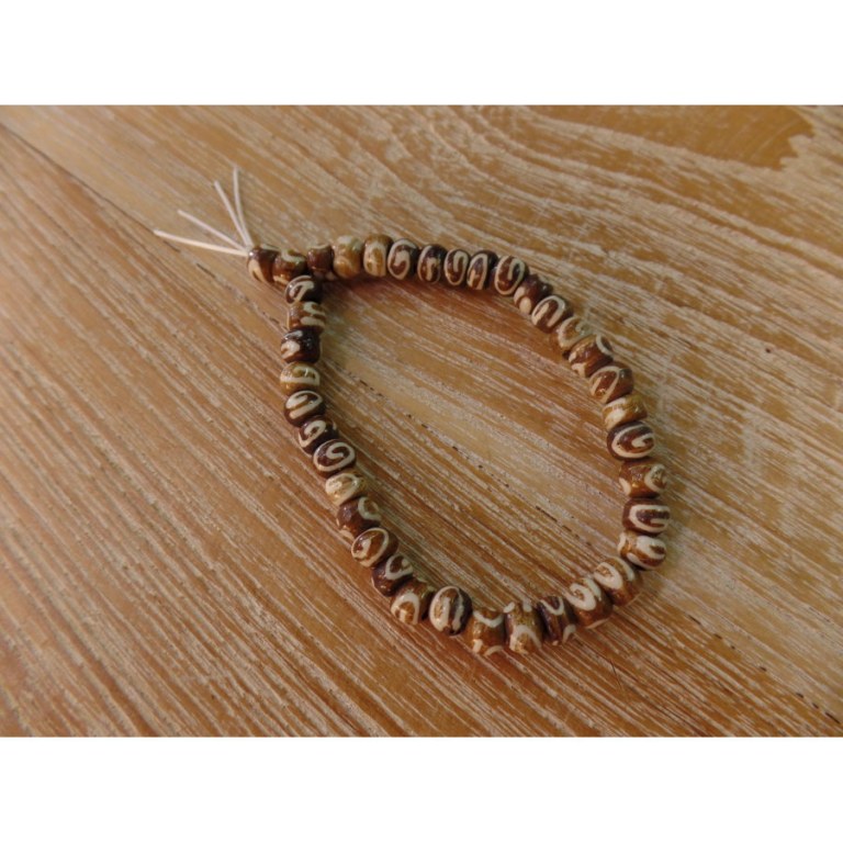 Bracelet tibétain 3 perles spirales