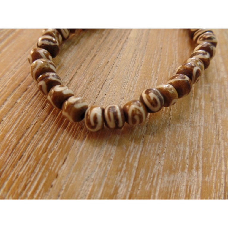 Bracelet tibétain 3 perles spirales