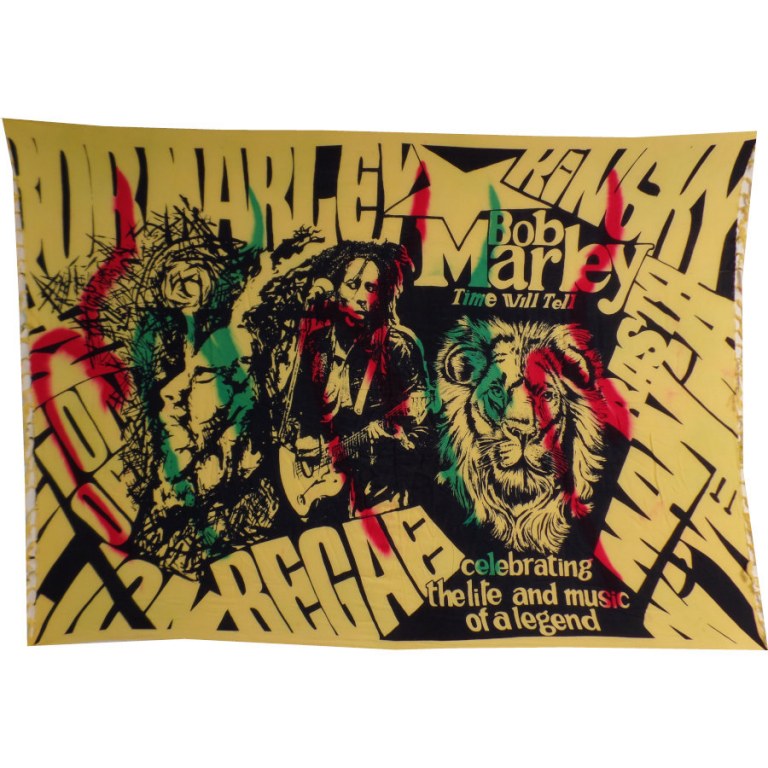 Mini tenture jaune Bob Marley et le lion