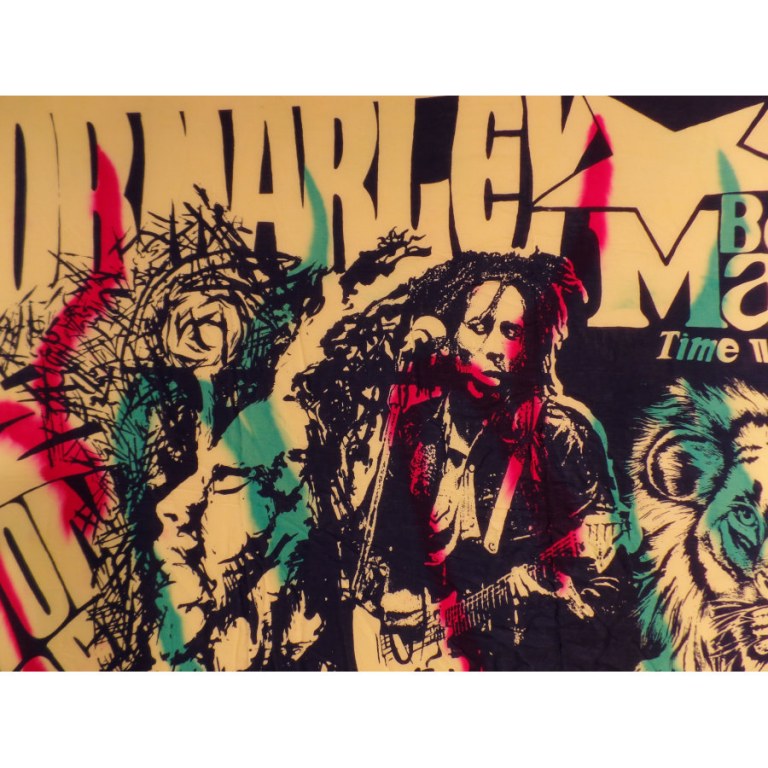 Mini tenture jaune Bob Marley et le lion
