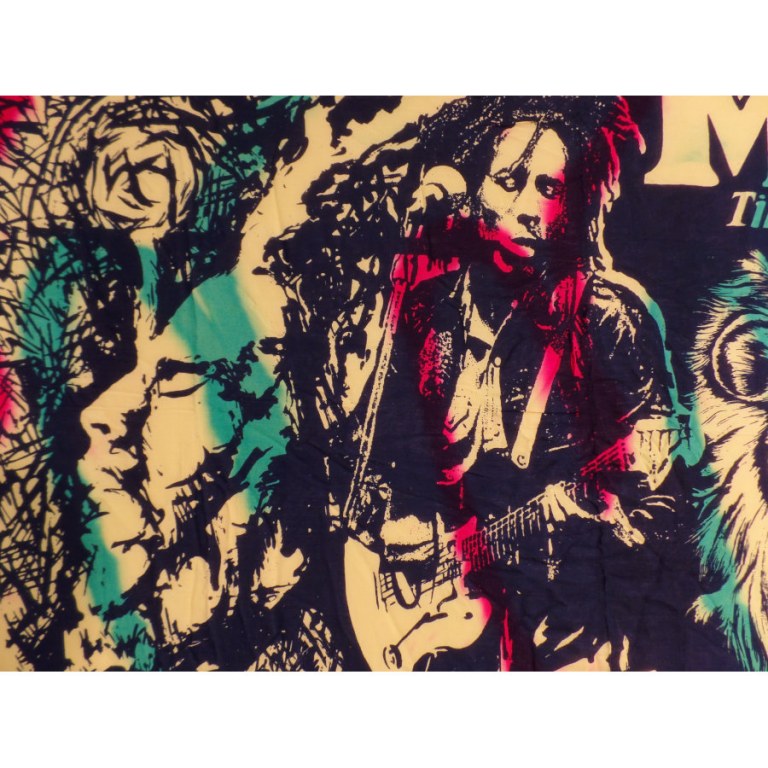 Mini tenture jaune Bob Marley et le lion