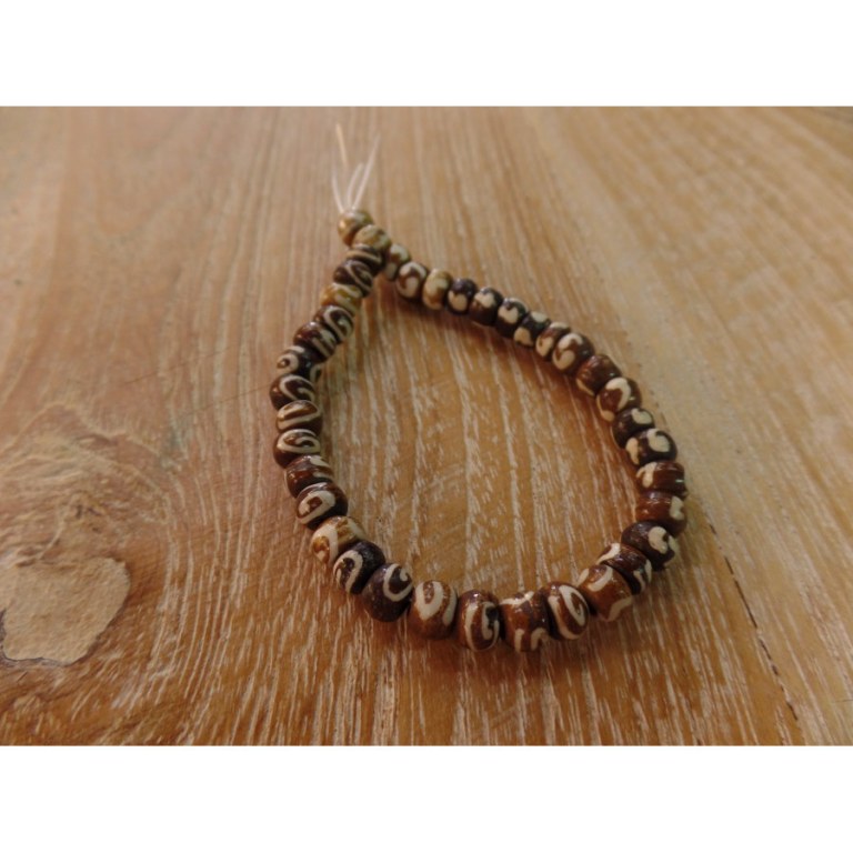 Bracelet tibétain 9 perles spirales 2