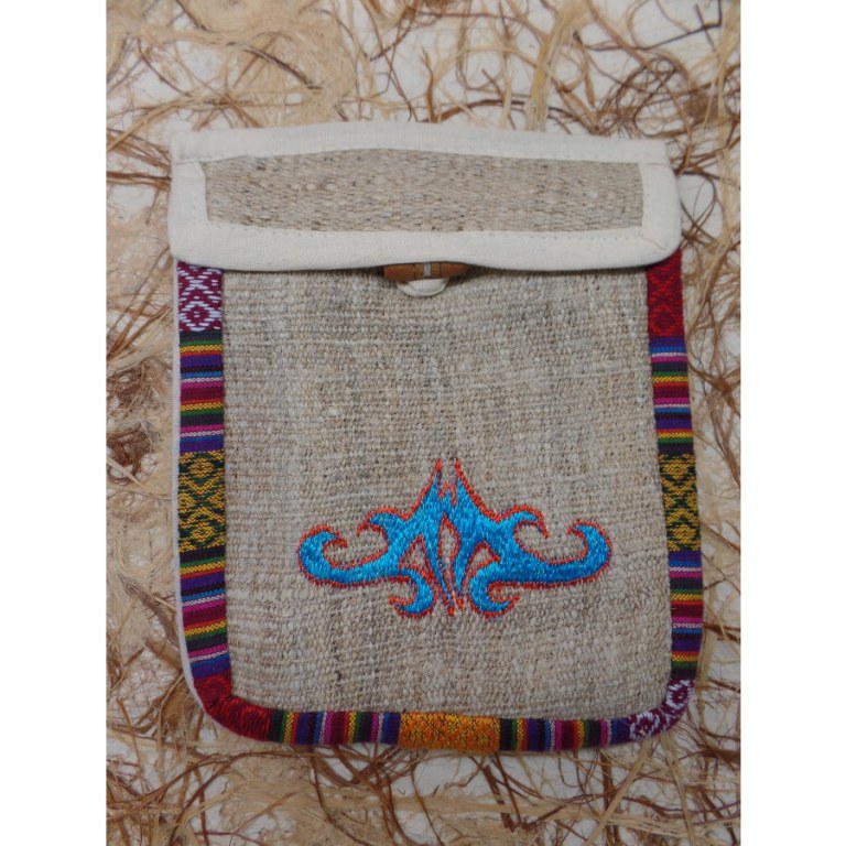 Sac chanvre ghéri broderie tribale