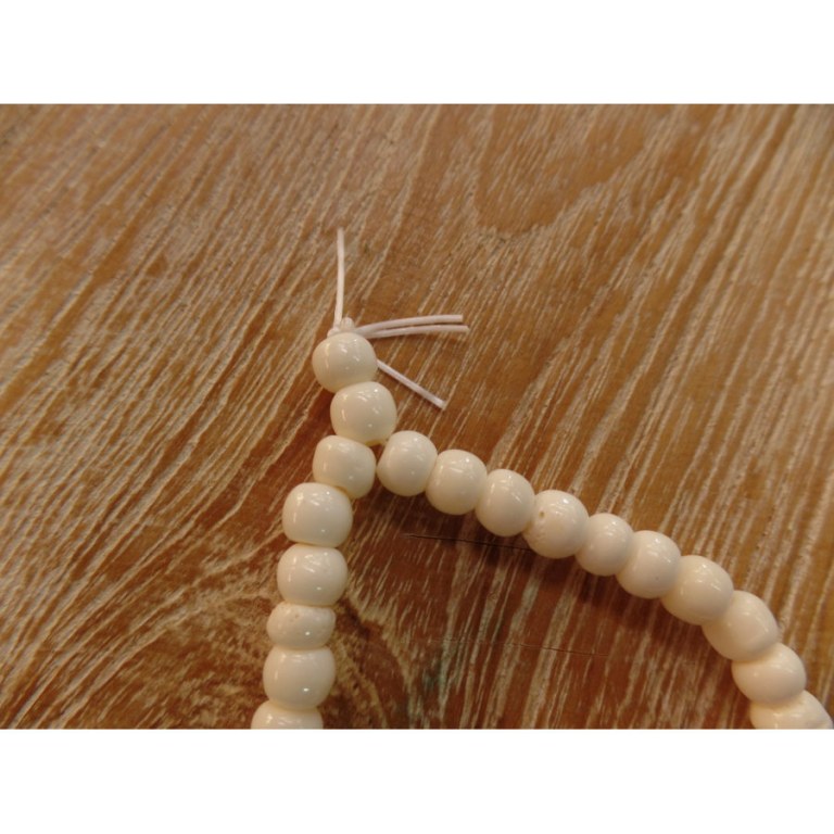Bracelet tibétain 5 perles blanches