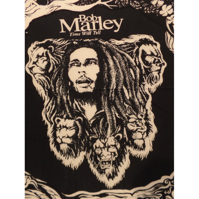 Mini tenture noir et blanc Bob Marley lions