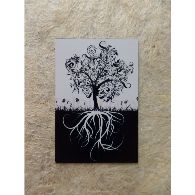 Aimant noir et blanc arbre de vie
