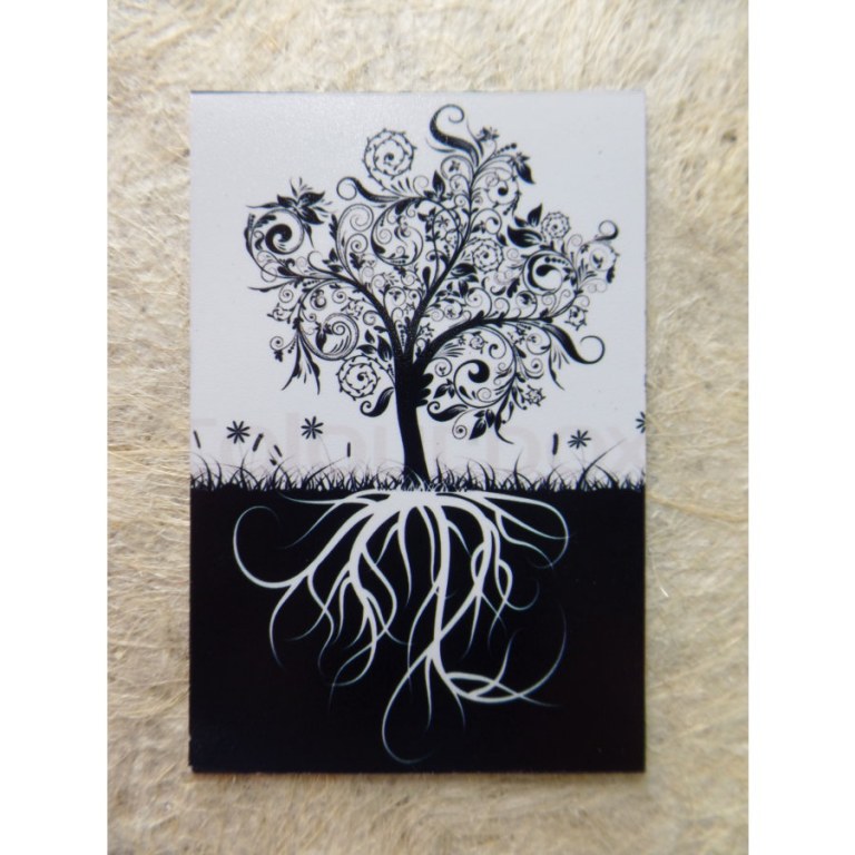Aimant noir et blanc arbre de vie