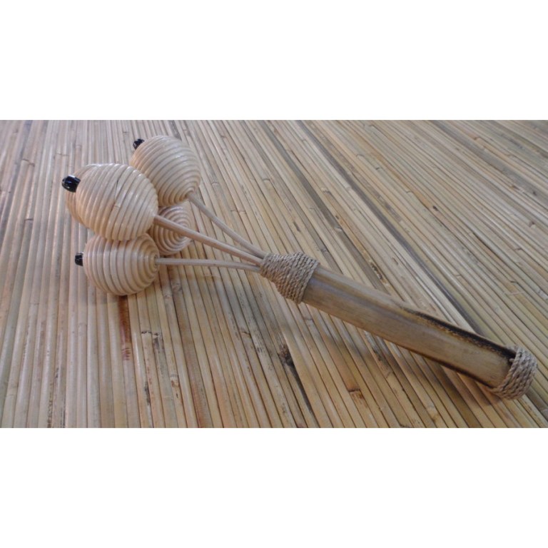 Maracas en rotin et bambou