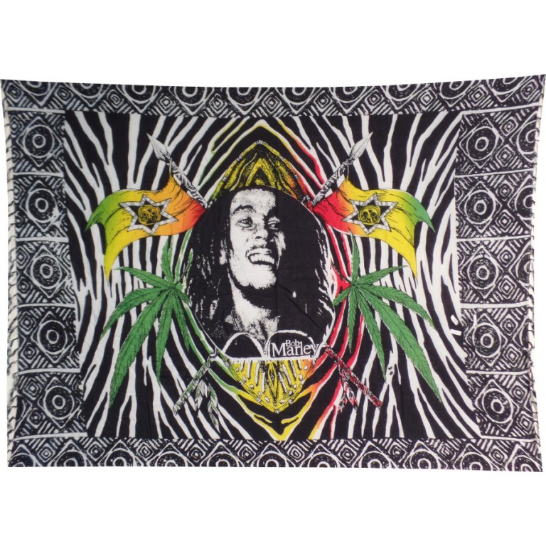 Mini tenture zébrée Bob Marley 