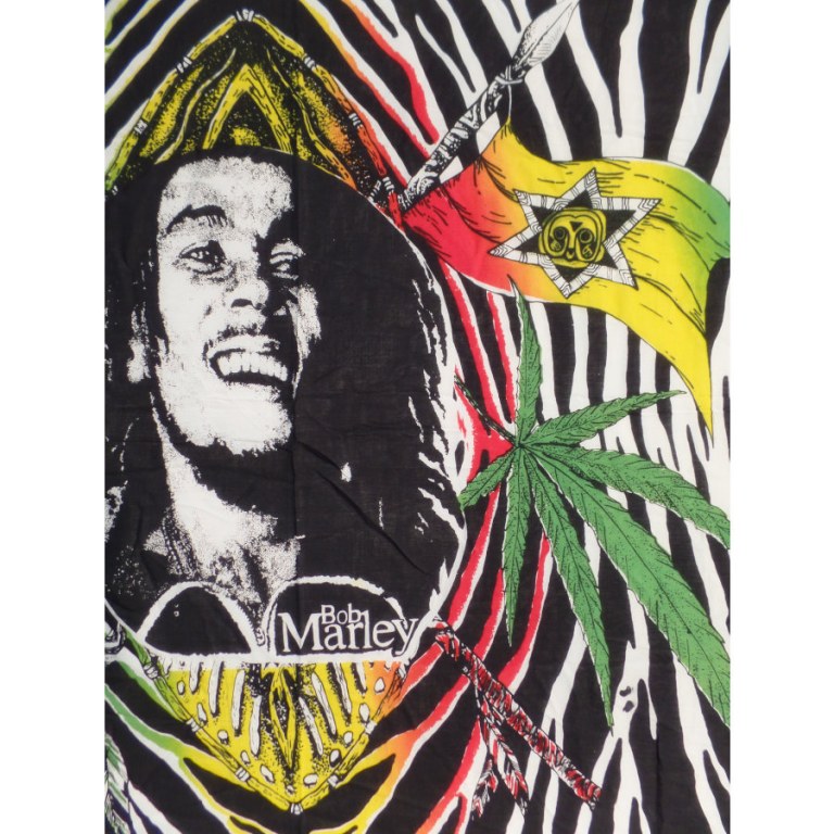 Mini tenture zébrée Bob Marley 