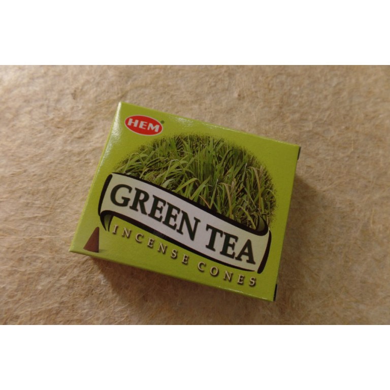 Cônes d'encens thé vert