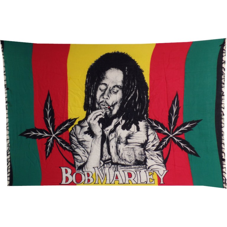 Mini tenture Bob Marley fumant