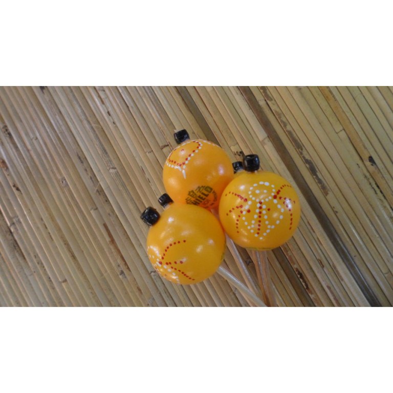 Maracas oranges bambou