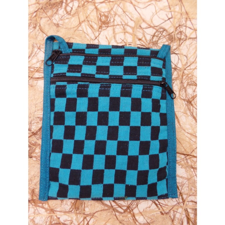 Sacoche damier bleu