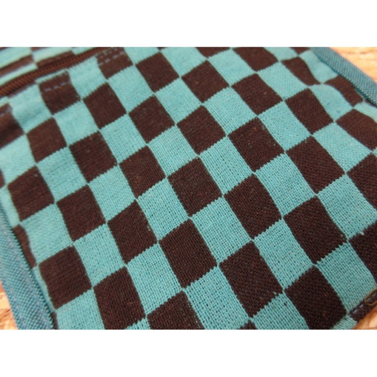 Sacoche damier bleu